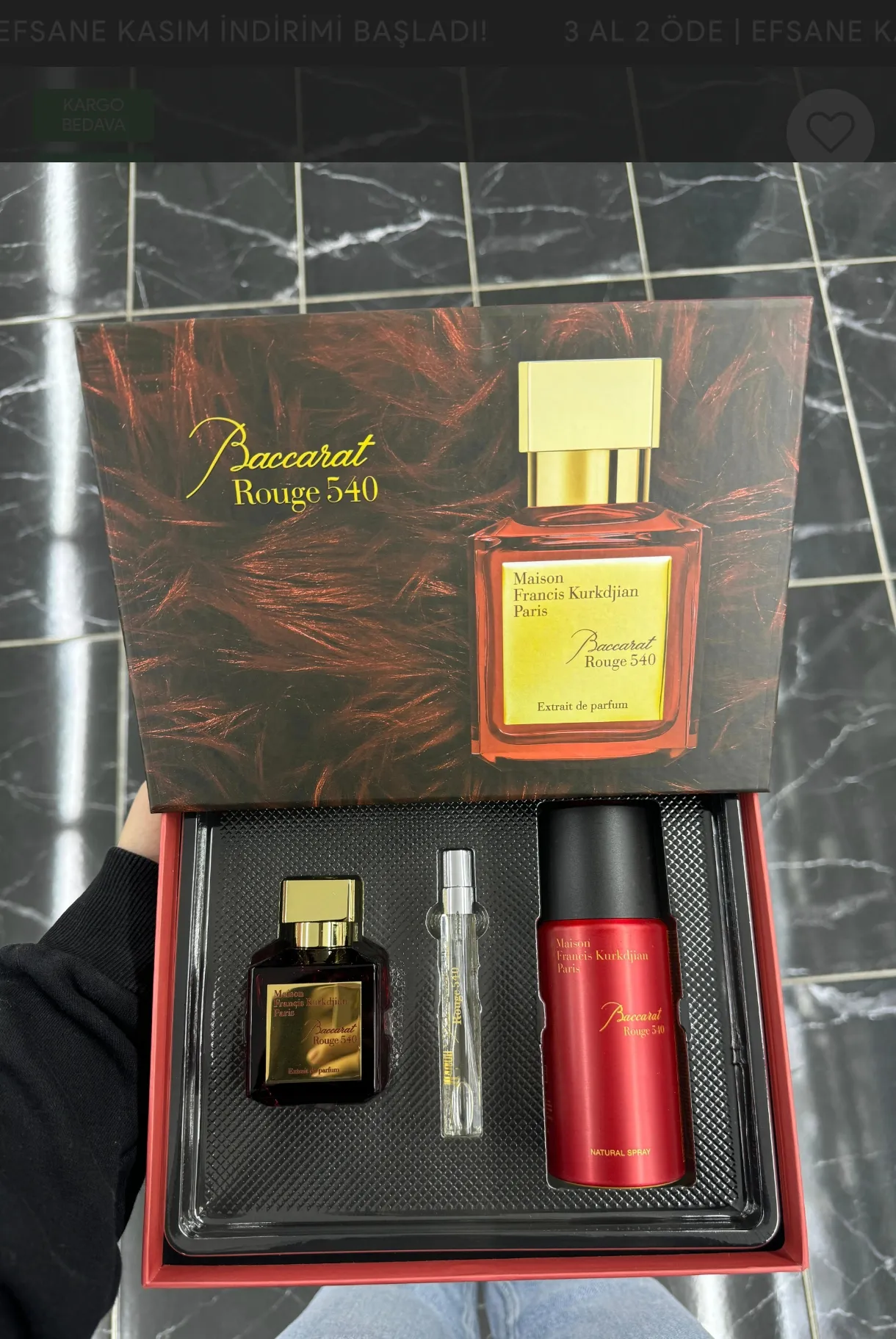 Baccarat Rouge Extrait Hediyelik Set 3'lü -
